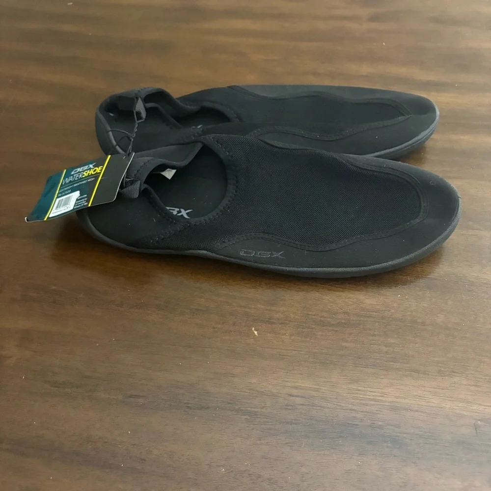 NWT DBX Men's 11 Black Slip-On Water Shoes Breathable vacation lake boating